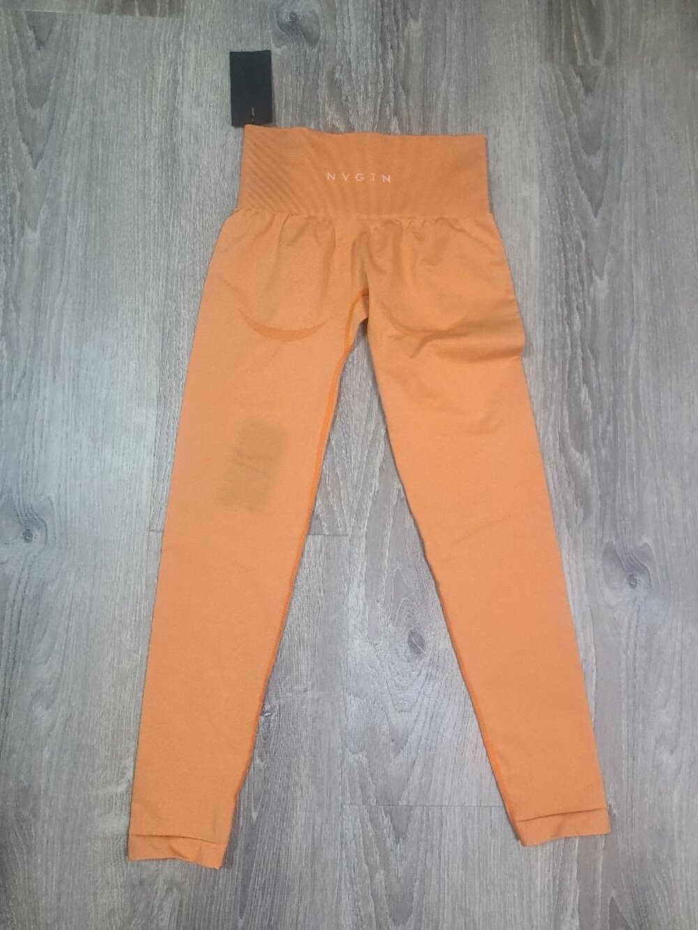 Flawed NVGTN Peach Orange Signature Seamless High Waisted Workout Leggings NWT S